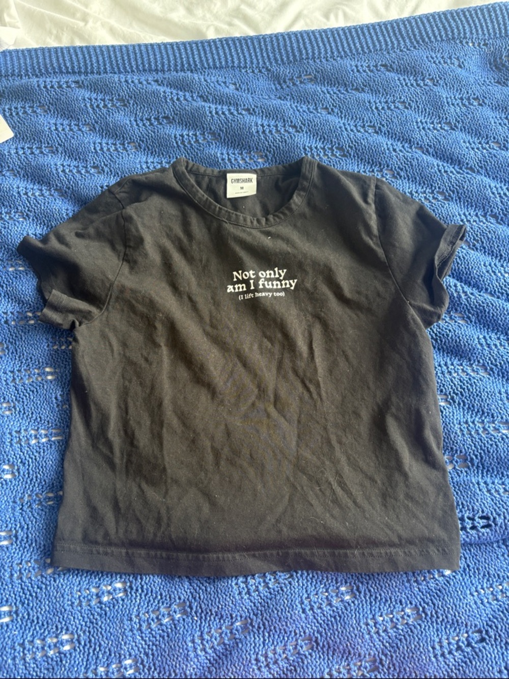 Gym shark “not only am I funny, I lift heavy too” tshirt